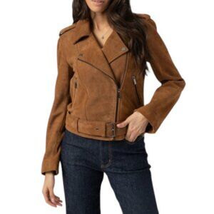 BB Dakota brown faux suede moto jacket size XS